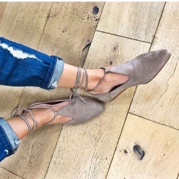 Seychelles Hive Lace Up Ballet Flats - Picture 3 of 3